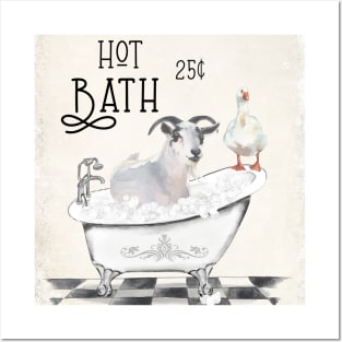 Farm Animals Bath D1 Posters and Art